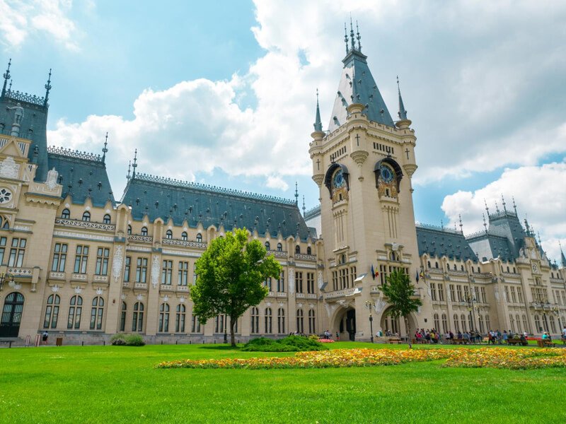 View of the palace of culture in iasi romania